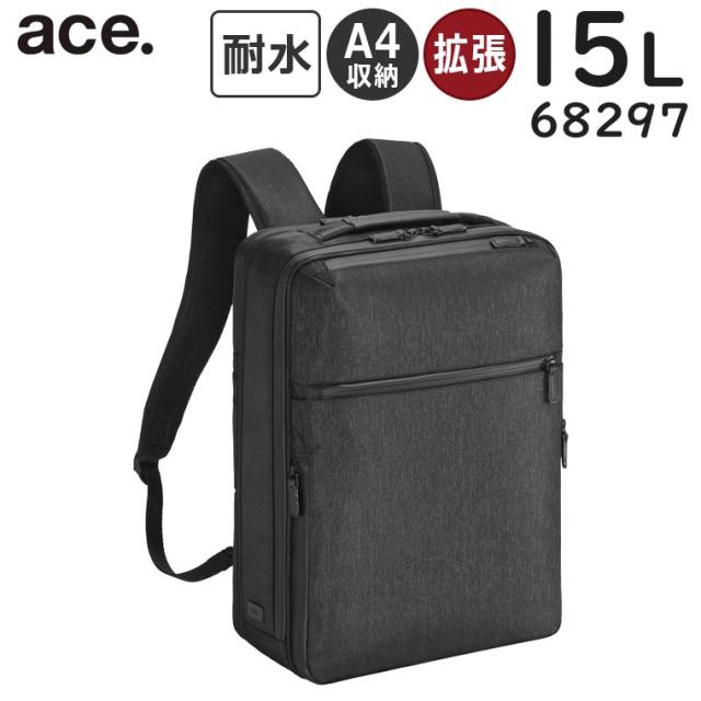 なと ace. ガジェタブル ヘザー2 薄型リュック (15L) 撥水 杢調素材