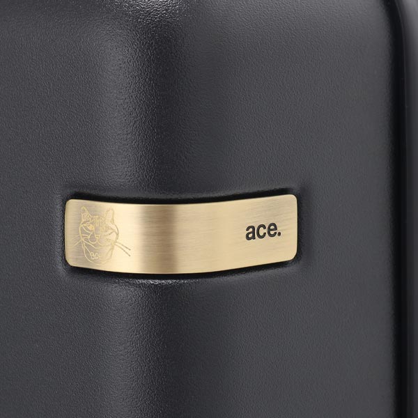 ace. ／HAyU×ace. パキラ (34L) 内装ネコ柄 ファスナータイプ スーツケース 2〜3泊用 3辺合計115cm 機内持ち込みサイズ 05781