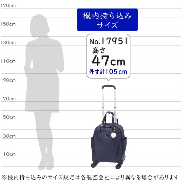 Kanana project カナナプロジェクト コレクション VYG シェリTR (21L) キャリーバッグ 軽量 ストッパー搭載 機内持ち込みサイズ ACE 17951_15
