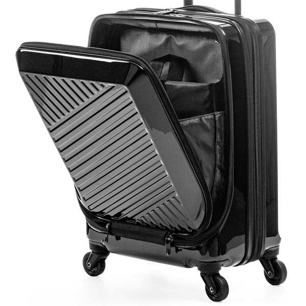 アジア・ラゲージ ALI-8000-18W 拡張機能付き (37L/45L) フロントオープン ファスナースーツケース 機内持ち込みサイズ_4