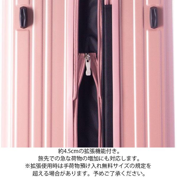 アジアラゲージ アジア・ラゲージ FiLPake フィルパケ 100L〜114L ファスナー スーツケース Lサイズ 10泊以上 手荷物預け入れ無料規定内 キャスターストッパー 拡張機能 エキスパンダブル キャリーケース ALI-6060-28W_4