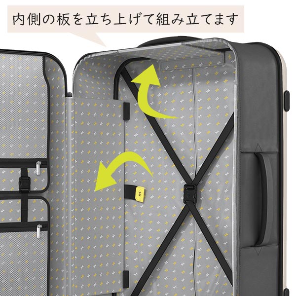 Rollink FLEX 360° SPINNER スーツケース (77L) 4輪 折りたたみキャリーバッグ 省スペース収納 軽量 防水 手荷物預け入れサイズ 5〜7泊用 ローリンク 折りたたみスーツケース_6