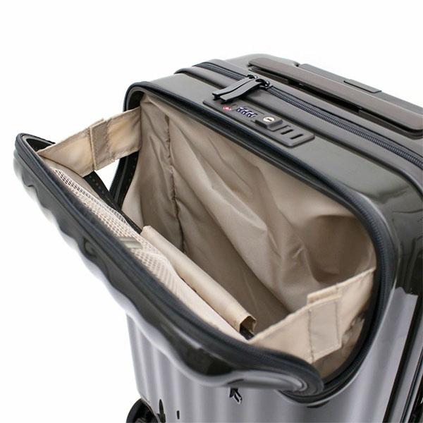 siffler HAPITAS PLUS シフレ ハピタスプラス 60L Mサイズ 3~5泊用 ストッパー搭載 ドリンクホルダー付き フック付き ファスナータイプ スーツケース トップオープン仕様 HPL2302-M_5