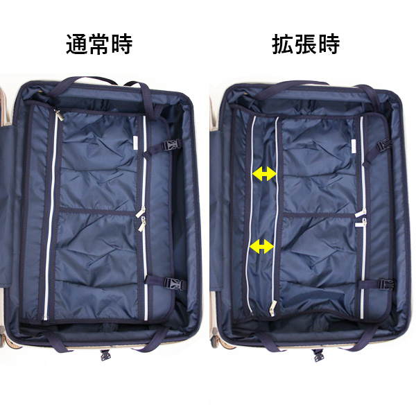 シフレ siffler トライデント TRI2035K-56 (62〜68L) ファスナータイプ 3〜5泊用 スーツケース_13