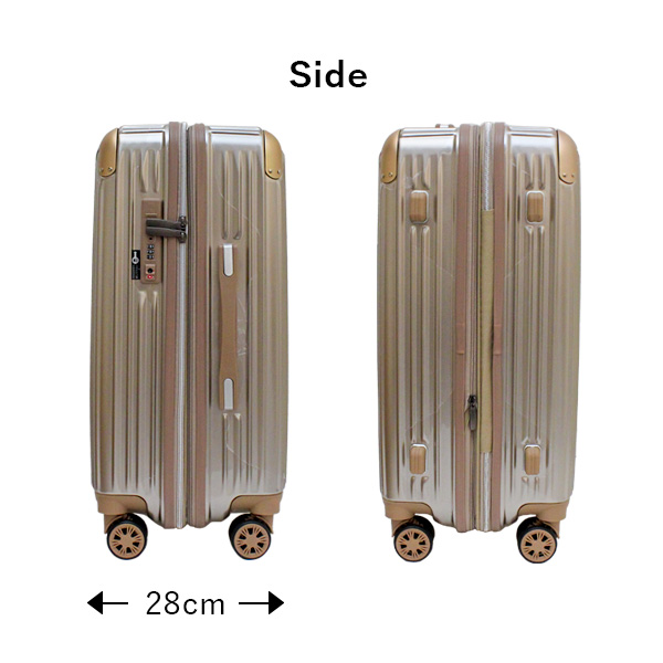 シフレ siffler トライデント TRI2035K-56 (62〜68L) ファスナータイプ 3〜5泊用 スーツケース_3