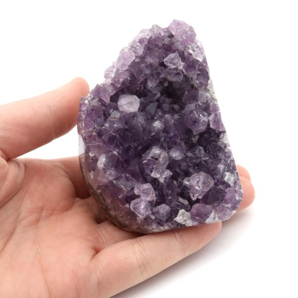 アメジスト クラスター 側面磨き AAA ドゥルーザ 紫水晶 置き物 原石 327g ウルグアイ産 天然石 1点物 2月 誕生石 天然石 amethyst 爆買 クリスマス_5