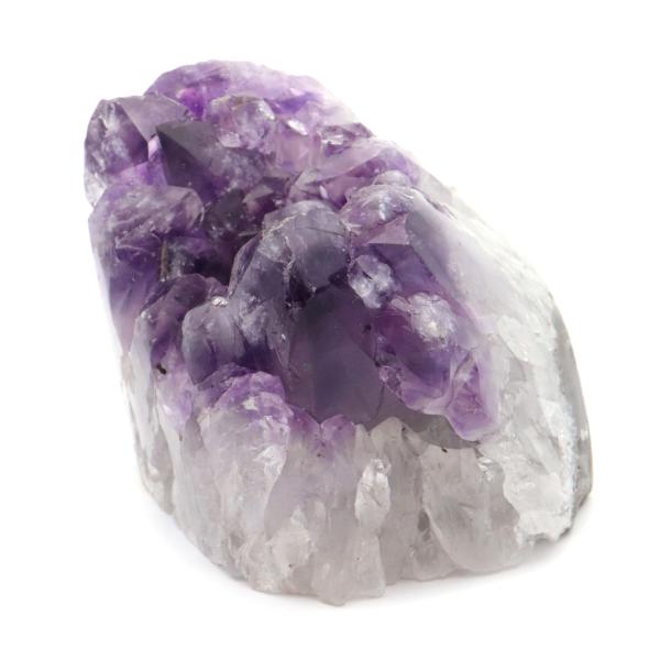 アメジスト クラスター 側面磨き AAA ドゥルーザ 紫水晶 置き物 原石 447g ウルグアイ産 天然石 1点物 2月 誕生石 天然石 amethyst 爆買 クリスマス
