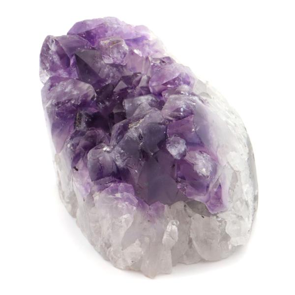 アメジスト クラスター 側面磨き AAA ドゥルーザ 紫水晶 置き物 原石 447g ウルグアイ産 天然石 1点物 2月 誕生石 天然石 amethyst 爆買 クリスマス_1
