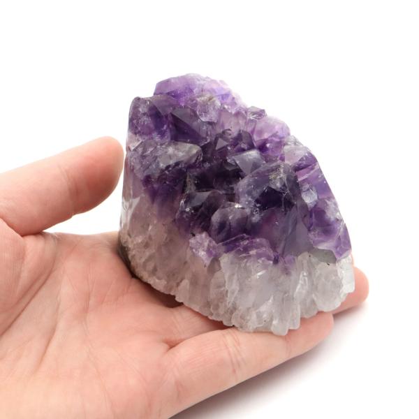 アメジスト クラスター 側面磨き AAA ドゥルーザ 紫水晶 置き物 原石 447g ウルグアイ産 天然石 1点物 2月 誕生石 天然石 amethyst 爆買 クリスマス_5
