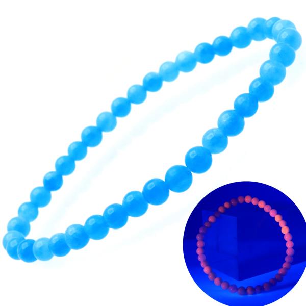 希少石 アフガナイト Afghanite ブレスレット UV発光 9mm16cm 希少石 アフガナイト Afghanite ブレスレット UV発光 9mm17cm