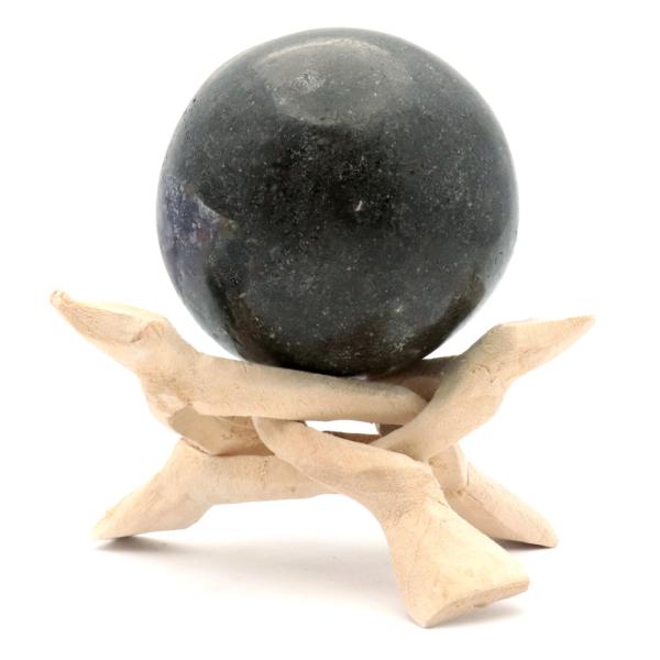 美品！アメジスト笑口 天然石 台座付き♡ ブラジル産 アメジスト 笑口 丸玉 90mm #PL121 - プレミアム天然石専門