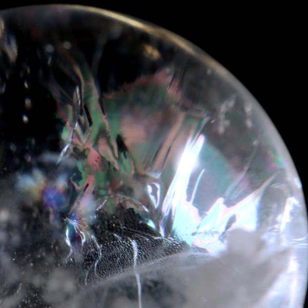 レムリアンシード 水晶 丸玉 台座付き 直径58mm 1点もの AAA 虹入り レインボー 天然石 ブラジル バイーア州産 証明書付き ヒーリング_8