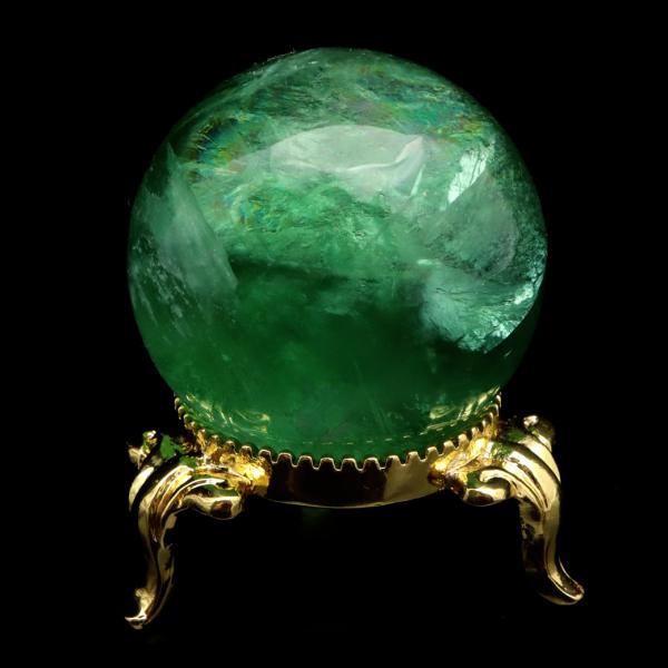 グリーン フローライト AAA 丸玉 直径 約36.1mm スフィア 台座 蛍石 天然石 1点もの パワーストーン Fluorite 爆買 クリスマス