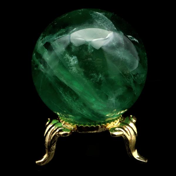 グリーン フローライト AAA 丸玉 直径 約37.3mm スフィア 台座 蛍石 天然石 1点もの パワーストーン Fluorite 爆買 クリスマス