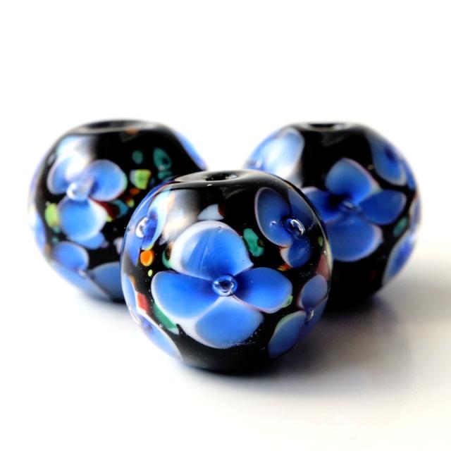 とんぼ玉 ビーズ 粒売り 1粒 12mm 藍色 インディゴブルーの通販はau Pay マーケット Gold Stone