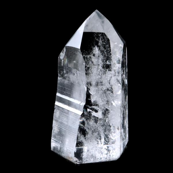 レムリアンシード 水晶 六角柱 ポイント 一部面残し 研磨磨き 193g 1点もの 5A 虹入り レインボー 天然石 ブラジル バイーア州産 証明書付き