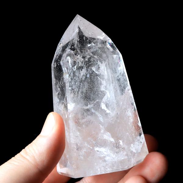 レムリアンシード 水晶 六角柱 ポイント 全面研磨 磨き 207g 1点もの