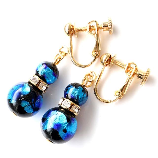 ホタルガラス イヤリング 両耳用 揺れる キラキラ ロンデル 沖縄 人気 お土産 クリックポスト送料無料の通販はau Pay マーケット Gold Stone