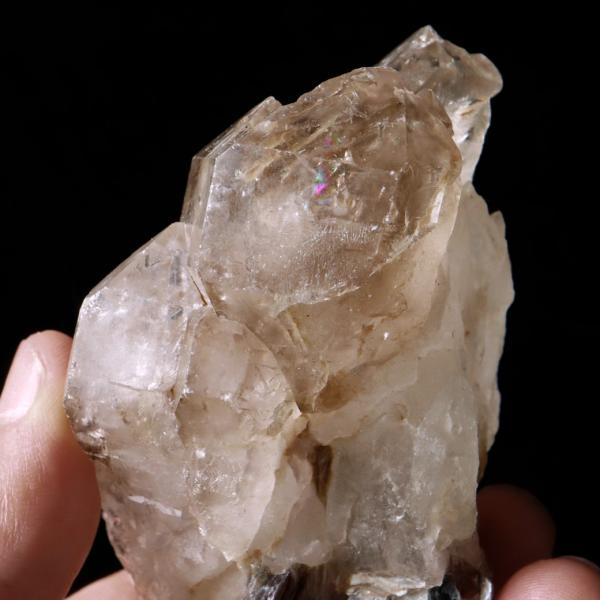 ジャカレー 水晶 クラスター 176g ブラジル産 原石 ワニ水晶 エレスチャルクォーツ 天然石 1点物 パワーストーン クリスタル 結晶 浄化 置き物_1