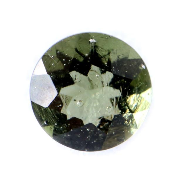 モルダバイト ルース 0.6ct ラウンドカット チェコ産 宝石質 裸石  穴無し 天然ガラス 宇宙の神秘 天然石 パワーストーン 癒し グリーン 緑 moldaviteの通販は 9,570円
