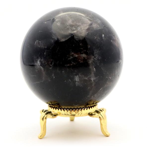 モリオン 黒水晶 丸玉 座付き 直径 58mm 山東省産 天然石 パワーストーン 1点もの 置き物 インテリア 置物 開運 原石の通販は 6,031円