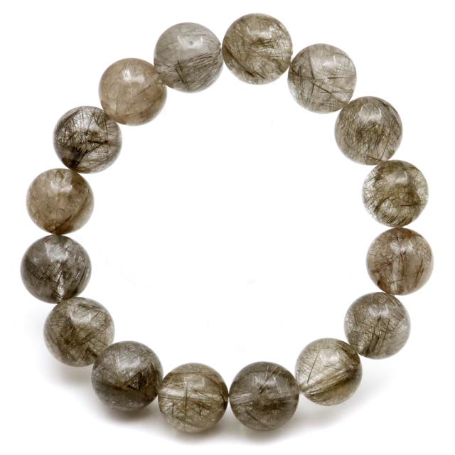 シルバー ルチルクォーツ ブレスレット 13mm 針がびっしり密集 天然石 パワーストーン 母の日 プレゼントの通販は 25,900円