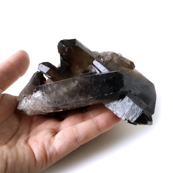 スモーキークォーツ クラスター 天然石 水晶 原石 煙水晶 置き物 322g ブラジル産 天然石 1点物 お守り 結晶 パワーストーン smoky quartz 爆買 クリスマス_6