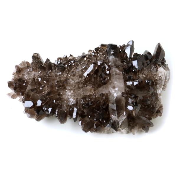 スモーキークォーツ クラスター 天然石 水晶 原石 煙水晶 置き物 673g ブラジル産 天然石 1点物 お守り 結晶 パワーストーン smoky quartz 爆買 クリスマス