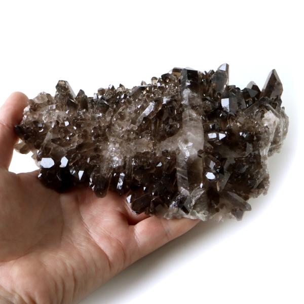 スモーキークォーツ クラスター 天然石 水晶 原石 煙水晶 置き物 673g ブラジル産 天然石 1点物 お守り 結晶 パワーストーン smoky quartz 爆買 クリスマス_6