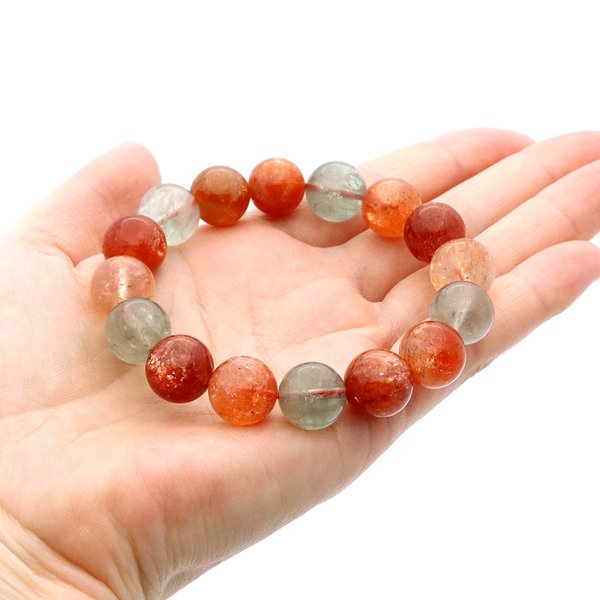 フェルドスパー サンストーン ブレスレット 12.5mm タンザニア産