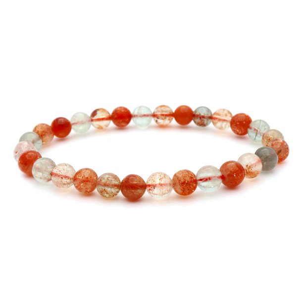 フェルドスパー サンストーン ブレスレット 6.5mm タンザニア産 天然石 パワーストーン 日長石 Sun Stone 1点ものの通販は