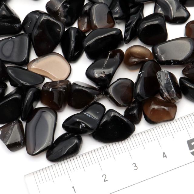 モリオン 黒水晶 高品質 さざれ石 100g サイズ中 天然石