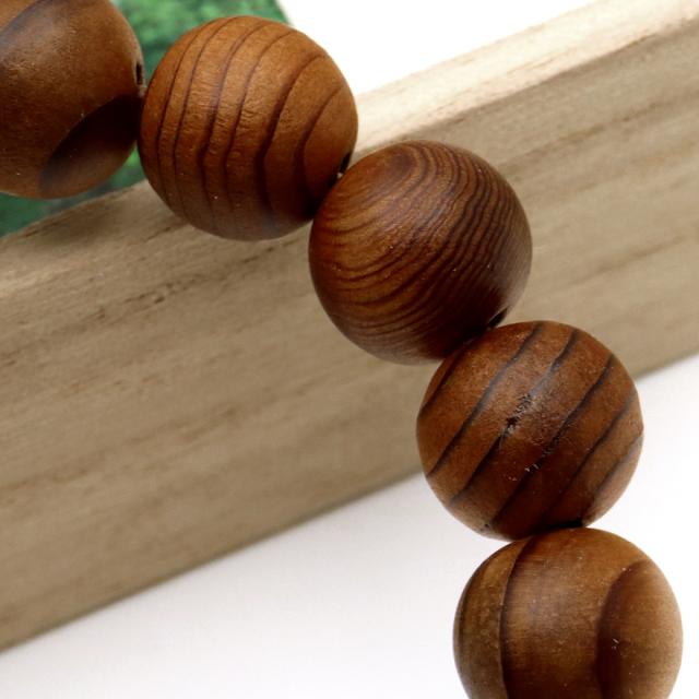 高野山参道霊珠 杉 ブレスレット 11mm 木箱付き 世界遺産 金剛峯寺