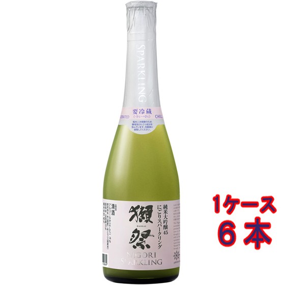 獺祭 だっさい 純米大吟醸45 にごりスパークリング 発泡 360ml 6本 シャンパン瓶 山口県 旭酒造 クール便 正規販売店 日本酒 ホワイトデー 誕生日 お祝い ギフト レビューキャンペーンの通販は