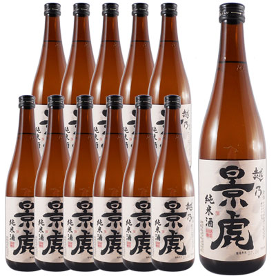 越乃景虎 こしのかげとら 純米酒 720ml 12本入り 新潟県 諸橋酒造 ケース販売 本州のみ送料無料 日本酒 お中元 誕生日 お祝い ギフト レビューキャンペーン 10,996円