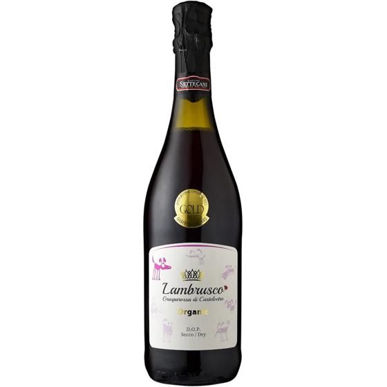 ランブルスコ セッコ オーガニック / カンティーナ・セッテカーニ 赤 発泡 750ml 12本 イタリア エミリア・ロマーニャ スパークリングワイン ケース販売 母の日 誕生日 お祝い ギフト