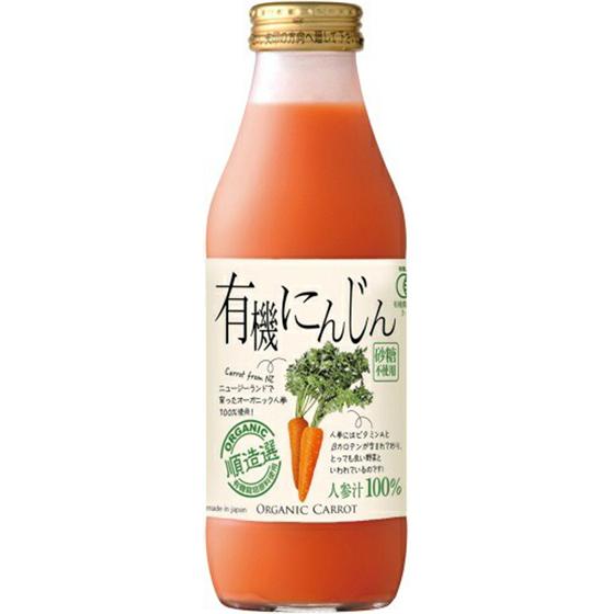 マルカイ 順造選 有機にんじん100 人参 果汁100％ 500ml 12本 国産 ジュース 有機JAS認証 大阪府 マルカイコーポレーション ケース販売 母の日 誕生日 お祝い ギフト レビューキャンペーン