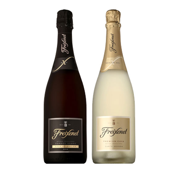 セット 毎日のお祝いワイン フレシネ コルドン・ネグロ＆カルタ・ネバダ 辛口 甘口 白 スパークリング ワインセット 750ml 2本 スペイン 白ワイン ワイン ホワイトデー 誕生日 お祝い ギフト レビューキャンペーンの通販は 4,901円