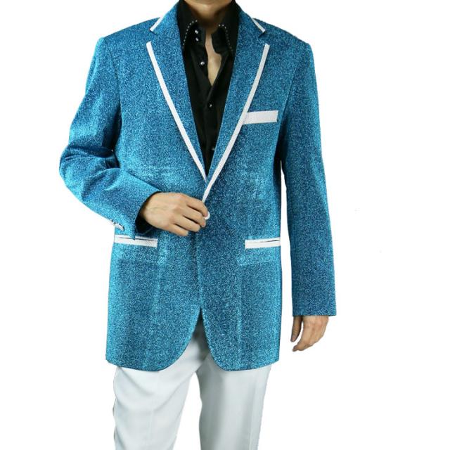 ステージ衣装 メンズ 男性 ステージジャケット （カラオケ イベント コンサート 発表会 ラメ素材）117841-3-7【送料無料】 ステージ衣装 メンズ 男性 ステージジャケット （カラオケ イベント