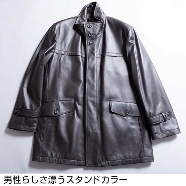 定番の冬ギフト 【美品】23区スタンドカラー レザージャケット 