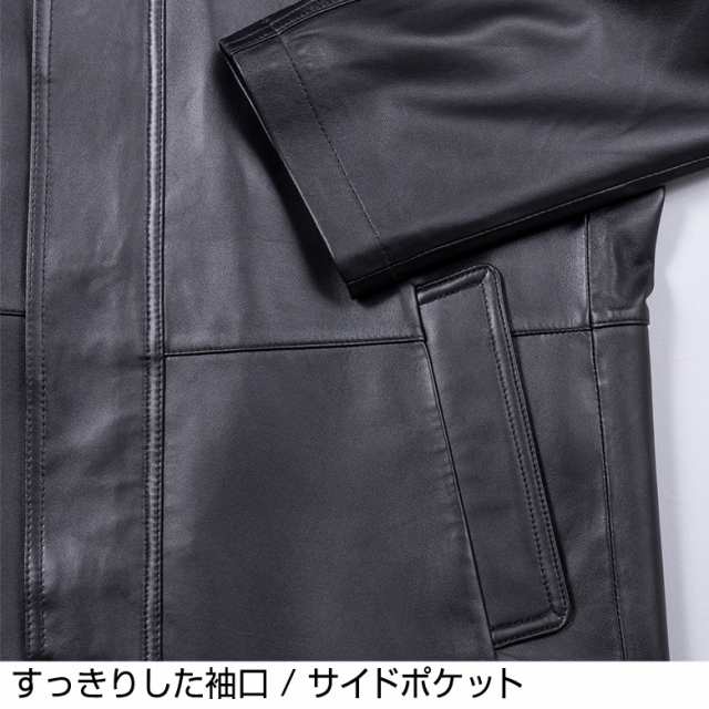 (新品)JEAN-LOUIS SCHERRER 本革 コート ブラック レザー