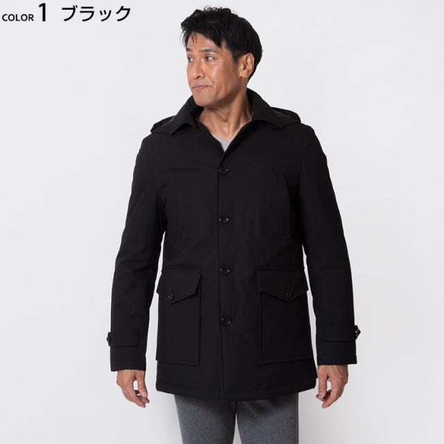 フードコート メンズ ビジネスコート 着脱フード フーデットコート