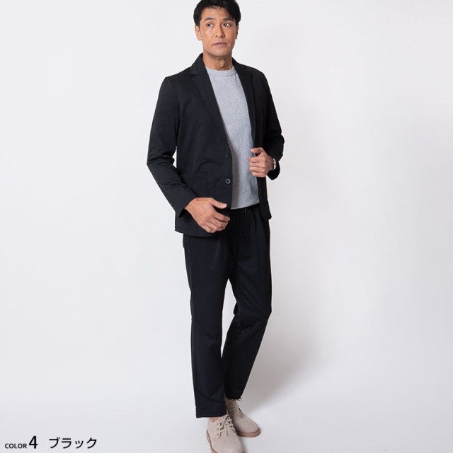 カジュアルスーツ メンズ ストレッチ セットアップ