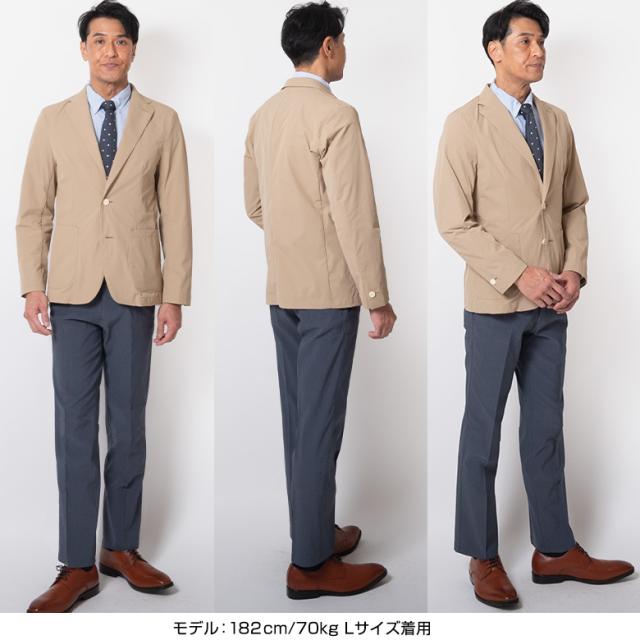 ジャケット メンズ ブレザー サマージャケット 春夏 軽量 涼感 ストレッチ ウォッシャブル クールビズ カジュアル ゴルフ_14