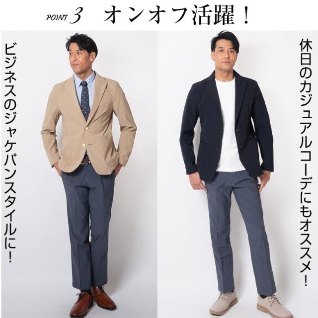 ジャケット メンズ ブレザー サマージャケット 春夏 軽量 涼感 ストレッチ ウォッシャブル クールビズ カジュアル ゴルフ_6