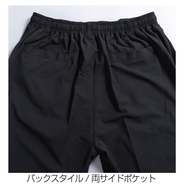 メンズ セットアップ シアサッカー原料品 上下 伸ばすこと 撥水 テーパード 春夏用 冷やりとした 軽さ クールビズ相応う 貨物輸送無料