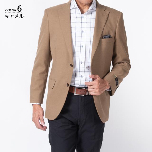 ジャケット メンズ 秋冬 CARREMAN社企画素材 ウールライク ストレッチ テーラードジャケット ビジネス カジュアル オンオフ兼用 ブレザー 紳士用_8