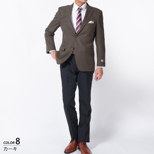 ジャケット メンズ 秋冬 CARREMAN社企画素材 ウールライク ストレッチ テーラードジャケット ビジネス カジュアル オンオフ兼用 ブレザー 紳士用_12