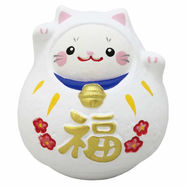 置物 陶製 ゆらゆらだるま猫 白 京都 かわいい 和風 手作り 小物 和雑貨 四季 なごみ 飾り 贈り物 おしゃれの通販はau Pay マーケット 季節の和雑貨 京都 和匠ポラーコ