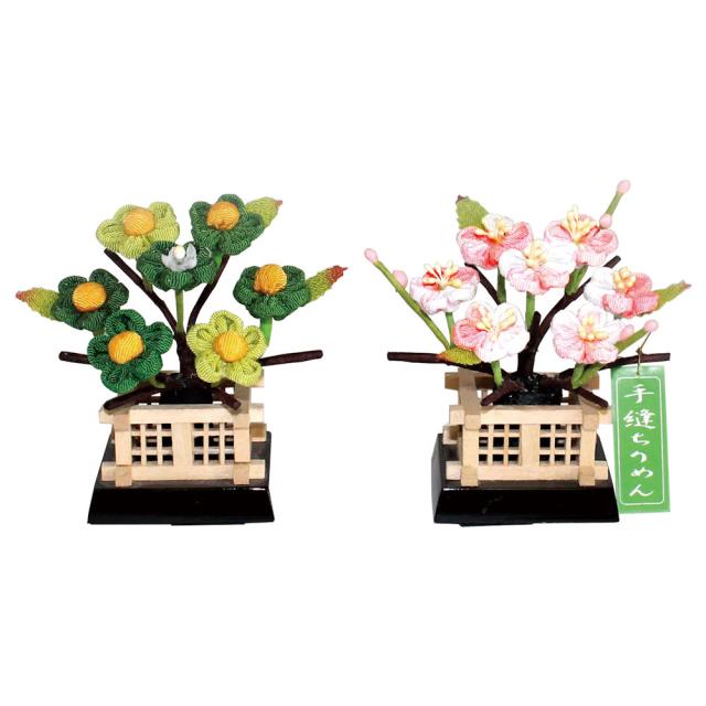 送料無料  桜橘 結衣 10号 一対 雛飾り･コンパクトな小道具･桃の節供･おひなさま 手作りちりめん細工の通販は